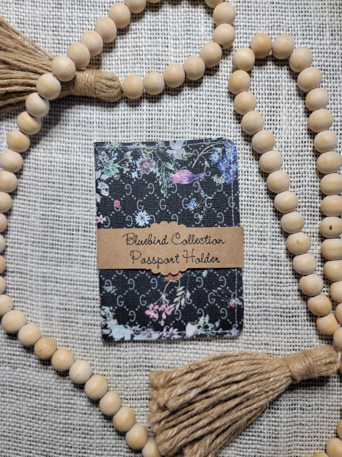 Black Rose GG Passport Protector