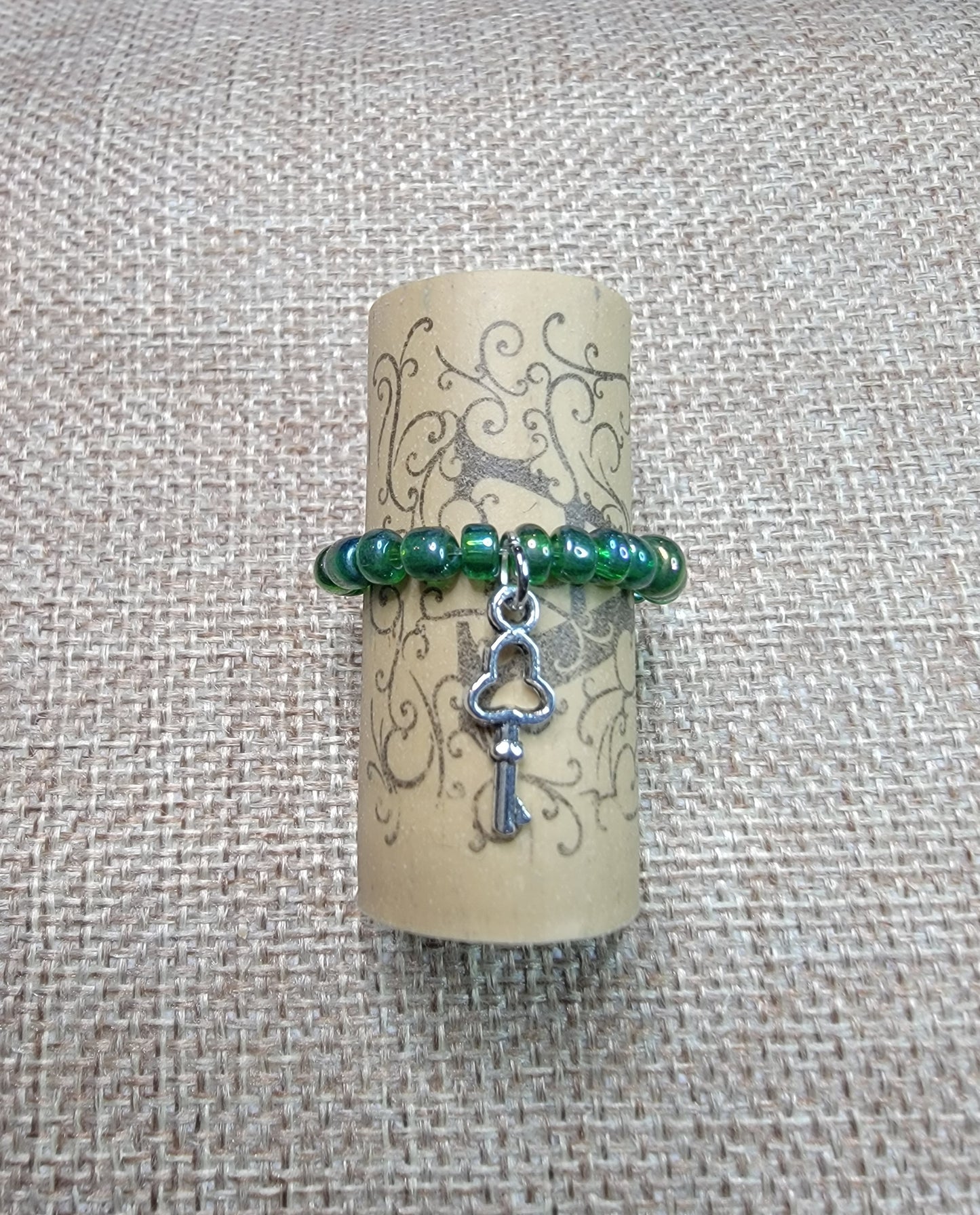 Green Bead Ring