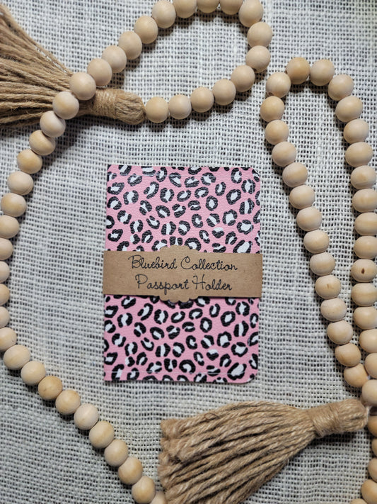 Pink Cheetah Passport Protector