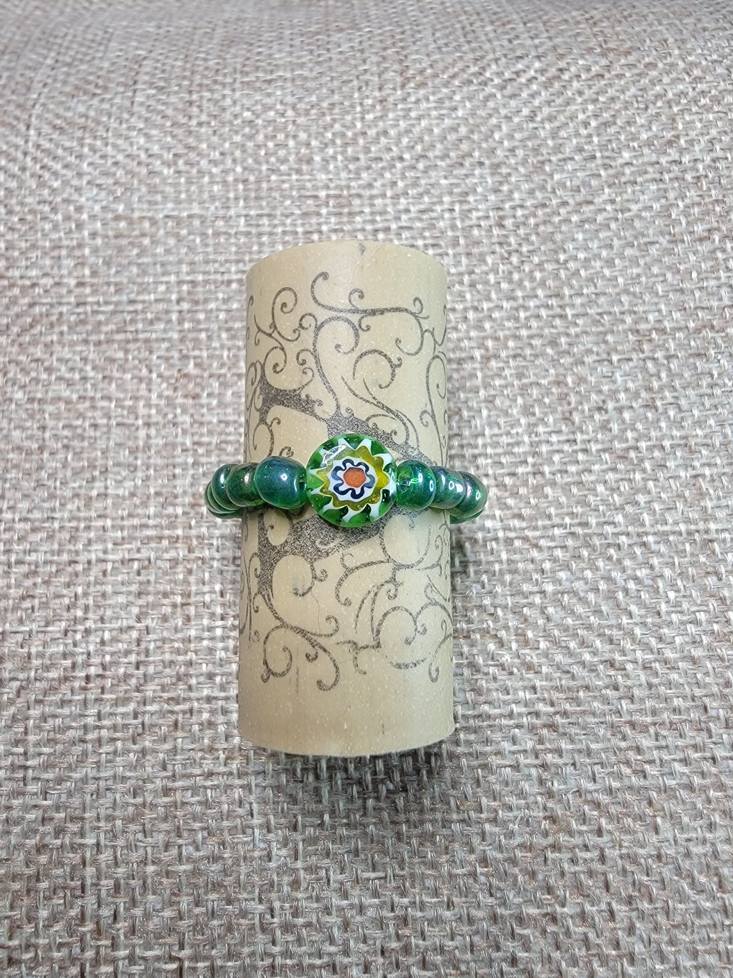 Green Bead Ring