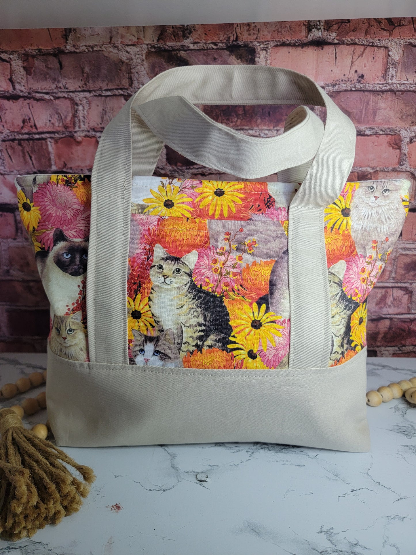 Sunflower Cats Mini Tote